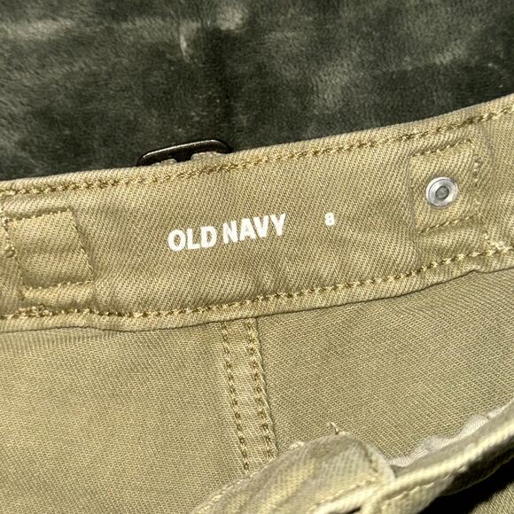 Old Navy Sky-Hi A-Line Cut-Off Workwear Jean Shorts Women's 8 Sage High Rise - Picture 5 of 8